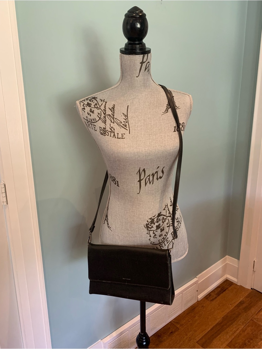 Matt & Nat Black Crossbody Clutch Bag